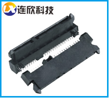 SATA板端連接器7+15連接器廠家 22PINSATA母座連接器高度5.5MM帶魚(yú)叉